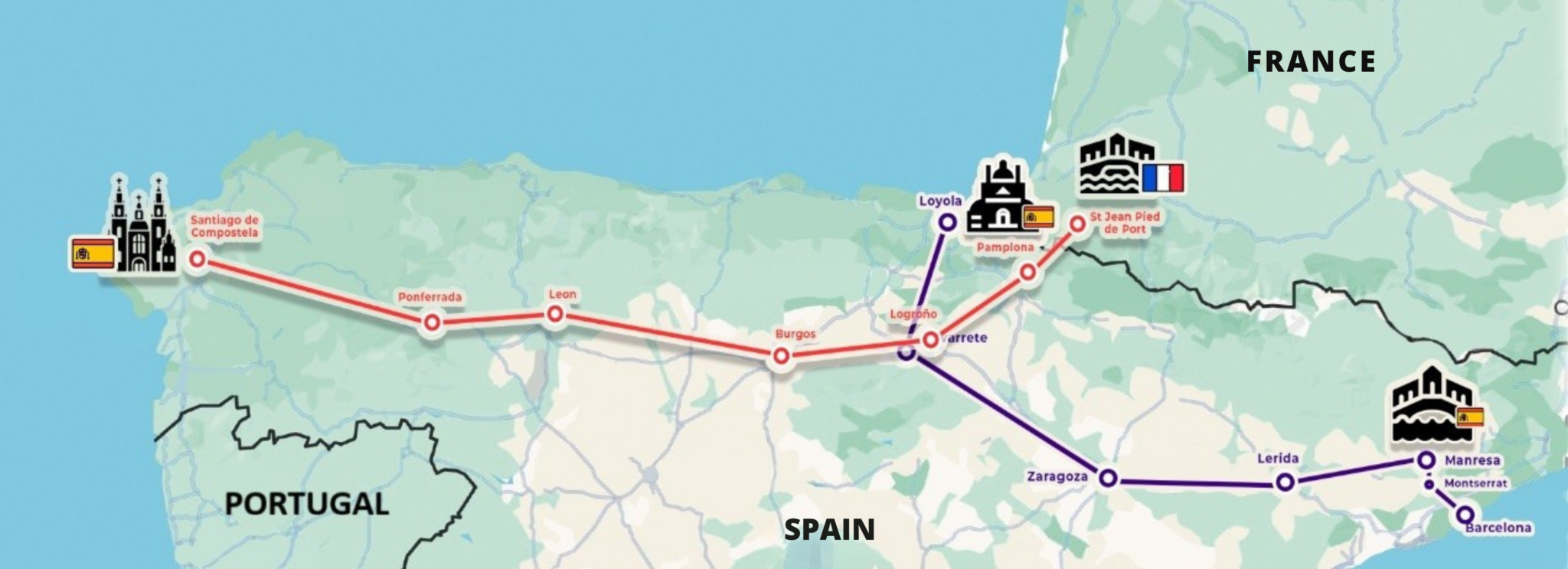 mapa caminos